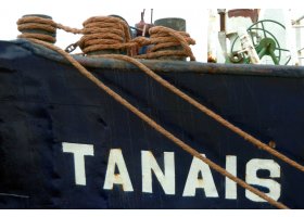 Ustka-uziemniony w porcie statek Tanais (awaria). Fot. SAS