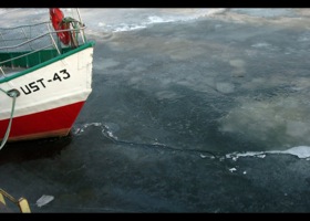 Port w Ustec zimą, fot. SAS