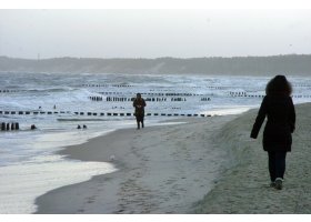 Ustecka plaża w styczniu, fot.SAS